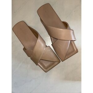 $790 Marsèll Women's Ivory Tavola Leather Slides Sandal Shoe Size US 40/10